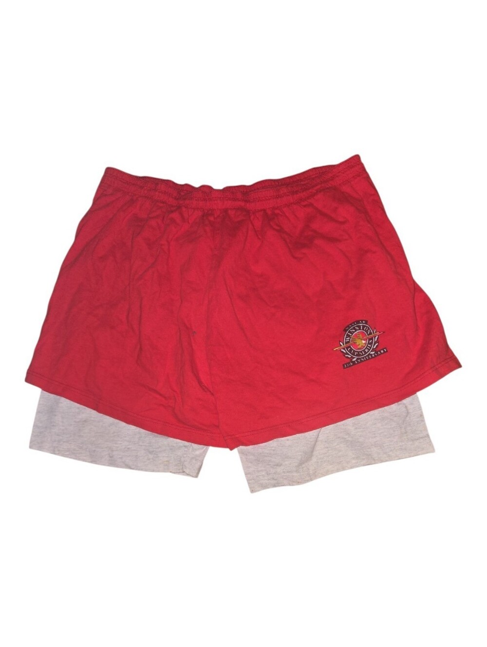 Tultex Red Athletic Layered Shorts Nascar Shorts Size XL